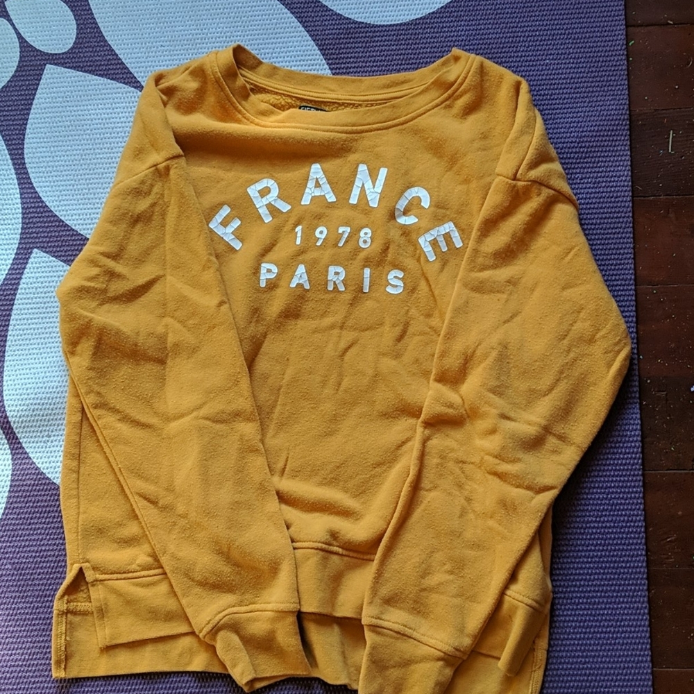 Women's XS Yellow Paris Long Sleeve